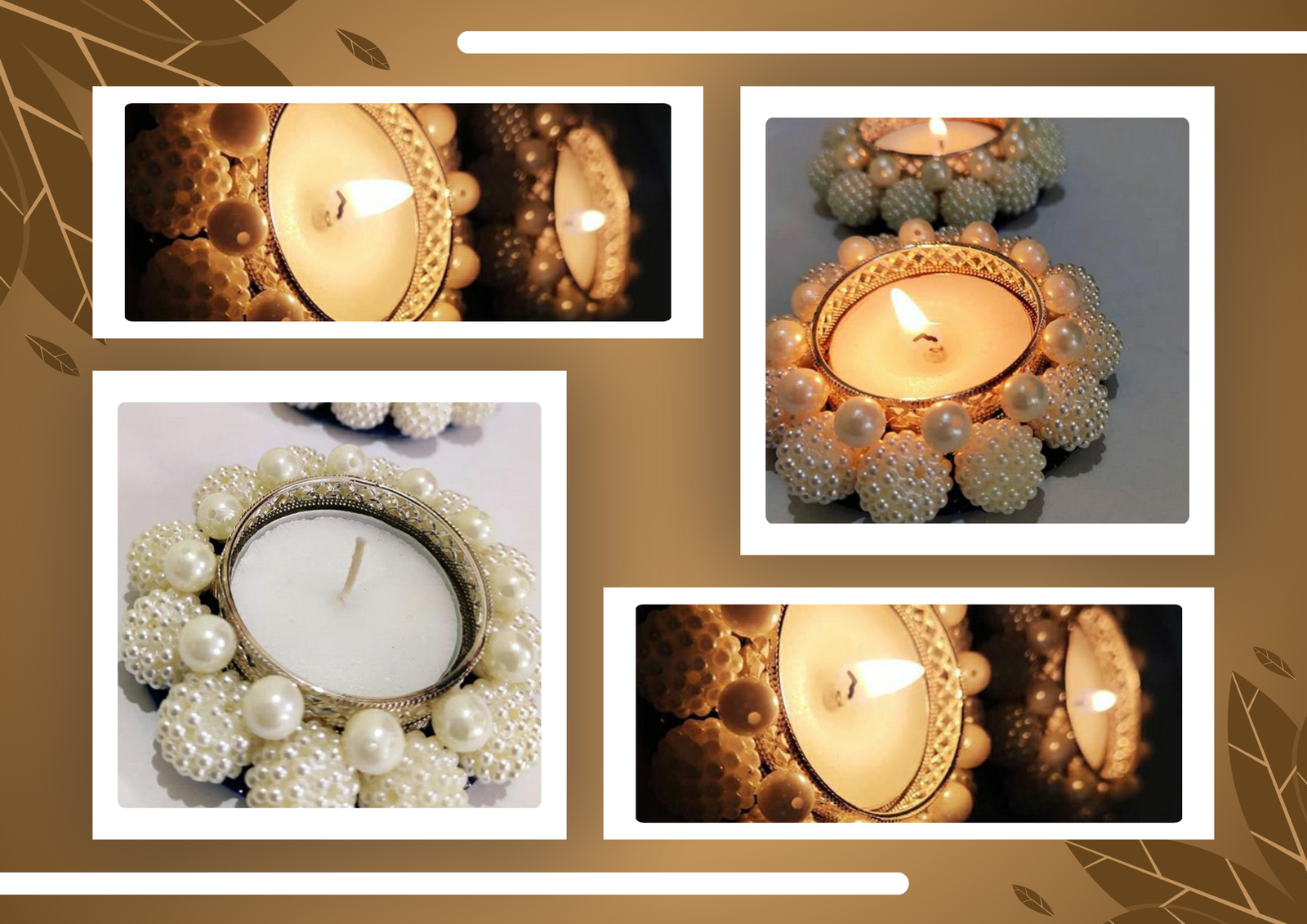 Ivory Pearl Candle Holders